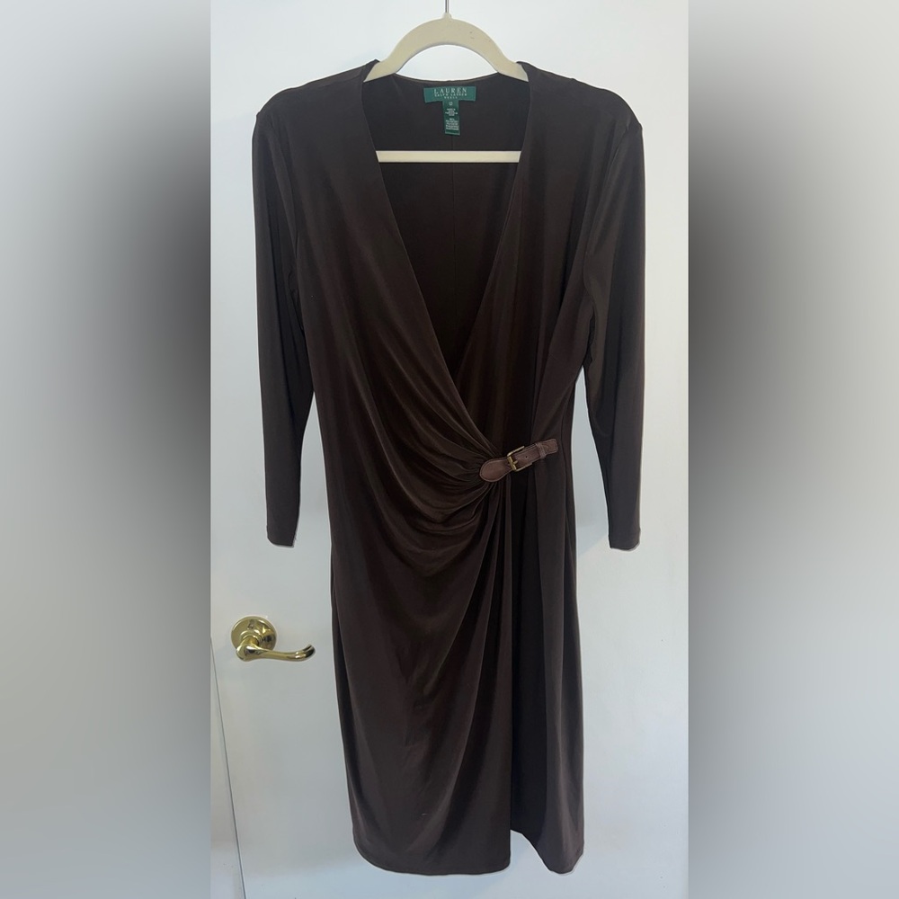 LAUREN Ralph Lauren Brown Wrap Dress